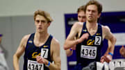 Justin Pretre, left, and Garrett MacQuiddy in the 3,000 meters