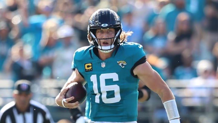 Jaguars quarterback Trevor Lawrence put up quite an impressive stat line on Sunday vs. the Jets to join some elite company. Jaguars quarterback Trevor Lawrence put up quite an impressive stat line on Sunday vs. the Jets to join some elite company.