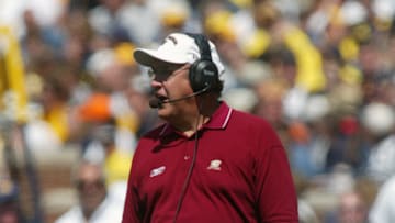 Mike DeBord watches the game 