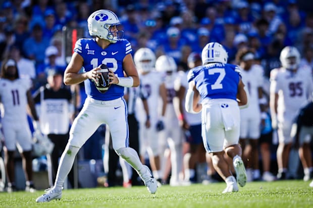 BYU quarterback Jake Retzlaff against Arizona
