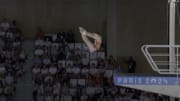 Chinese synchronized divers Chen Yiwen and Quan Hongchan at the 2024 Olympics in Paris. 