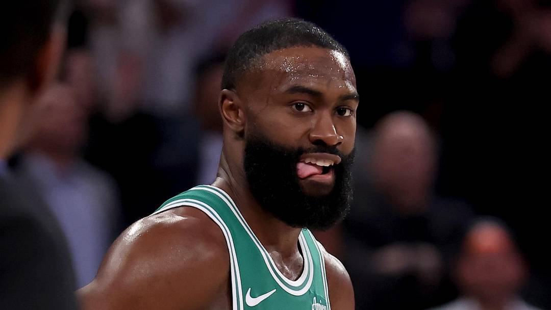 May 16, 2025; New York, New York, USA; Boston Celtics guard Jaylen Brown (7) reacts during the second quarter of game six in the second round of the 2025 NBA Playoffs against the New York Knicks at Madison Square Garden. Mandatory Credit: Brad Penner-Imagn Images May 16, 2025; New York, New York, USA; Boston Celtics guard Jaylen Brown (7) reacts during the second quarter of game six in the second round of the 2025 NBA Playoffs against the New York Knicks at Madison Square Garden. Mandatory Credit: Brad Penner-Imagn Images