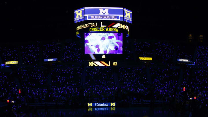 Jan 12, 2016; Ann Arbor, MI, USA; A general view of Crisler Arena prior to the game between the Michigan Wolverines and the Maryland Terrapins at Crisler Center. Mandatory Credit: Sage Osentoski-USA TODAY Sports