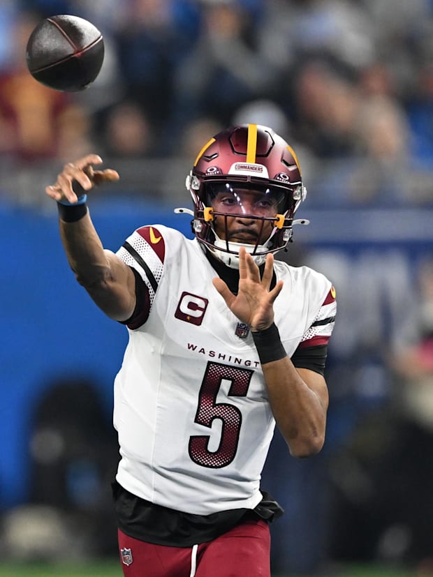 Washington Commanders quarterback Jayden Daniels