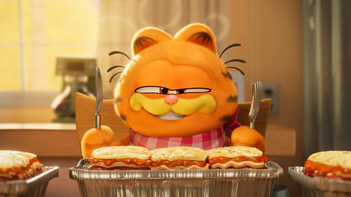 Garfield (voiced by Chris Pratt) in THE GARFIELD MOVIE. © 2023 Project G Productions, LLC