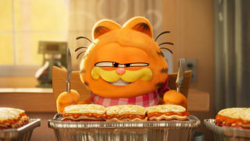 Garfield (voiced by Chris Pratt) in THE GARFIELD MOVIE. © 2023 Project G Productions, LLC