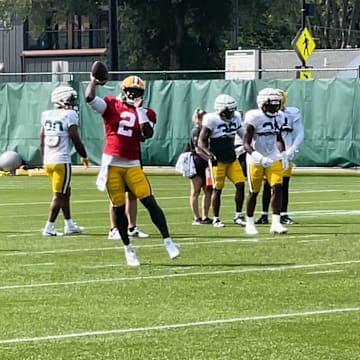 Malik Willis at Packers practice on Wednesday