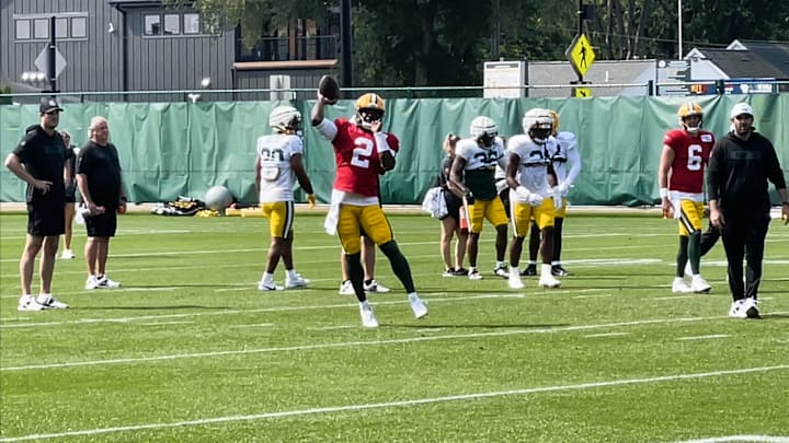 Malik Willis at Packers practice on Wednesday