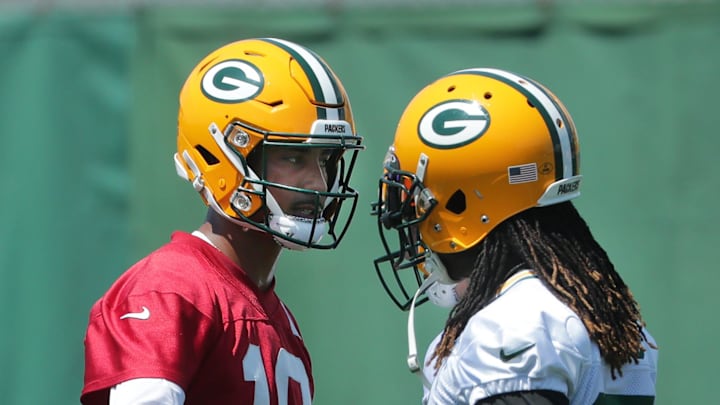 Jordan Love and Davante Adams in 2021. Jordan Love and Davante Adams in 2021.