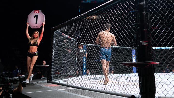 July 13, 2019; Sacramento, CA, USA; UFC octagon ring girl Arianny Celeste during UFC Fight