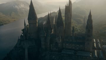 Hogwarts in a scene from Warner Bros. Pictures' fantasy adventure "FANTASTIC BEASTS: THE SECRETS OF DUMBLEDORE,” a Warner Bros. Pictures release. Photo Credit: Courtesy of Warner Bros. Pictures

© 2022 Warner Bros. Ent. All Rights Reserved.
Wizarding World™ Publishing Rights © J.K. Rowling
WIZARDING WORLD and all related characters and elements are trademarks of and © Warner Bros. Entertainment Inc.