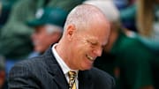 Dec 6, 2025; Fort Collins, Colorado, USA; Colorado Buffaloes head coach Tad Boyle looks on in the first half against the Colorado State Rams at Moby Arena.