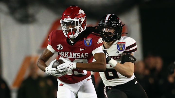 Arkansas wide receiver Dazmin James during the Liberty Bowl Arkansas wide receiver Dazmin James during the Liberty Bowl