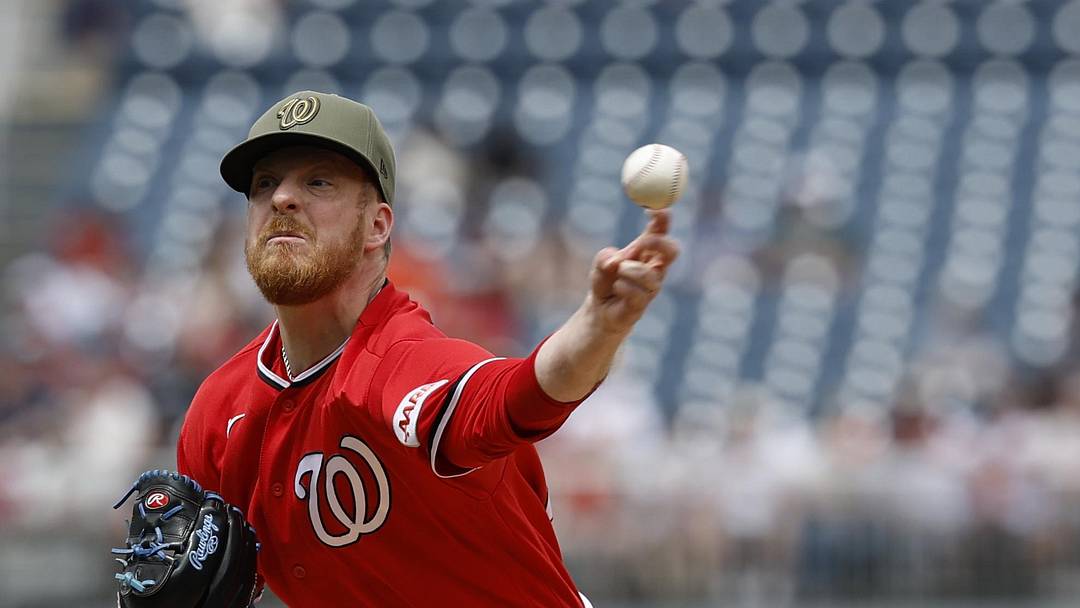May 17, 2026; Washington, District of Columbia, USA; Washington Nationals starting pitcher Richard Lovelady (55) pitches against the Baltimore Orioles during the second inning at Nationals Park. Mandatory Credit: Geoff Burke-Imagn Images May 17, 2026; Washington, District of Columbia, USA; Washington Nationals starting pitcher Richard Lovelady (55) pitches against the Baltimore Orioles during the second inning at Nationals Park. Mandatory Credit: Geoff Burke-Imagn Images