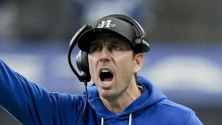 Indianapolis Colts head coach Shane Steichen yells