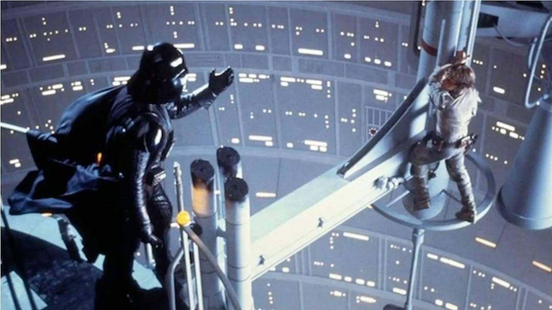 Darth Vader and Luke Skywalker in 'The Empire Strikes Back' (1980). Darth Vader and Luke Skywalker in 'The Empire Strikes Back' (1980).