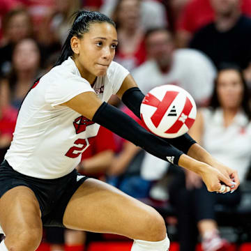 Harper Murray led Nebraska with 15 kills against Wisconsin. 