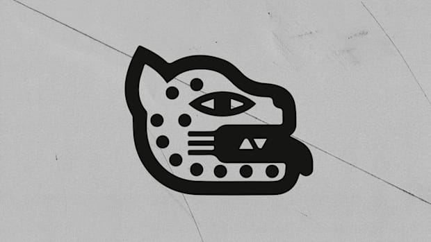 The Aztec glyph Ocelotl (jaguar). 
