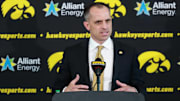 Iowa Hawkeyes head coach Ben McCollum