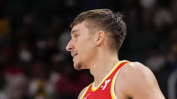 Bogdan Bogdanovic #13 of the Atlanta Hawks