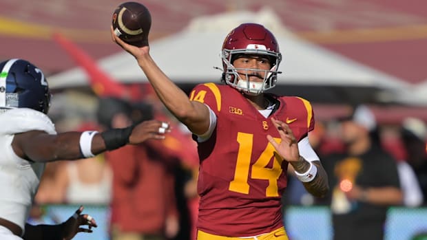 USC Trojans Lincoln Riley Recruiting Quarterback Pocket Passer Jayden Maiava Baker Mayfield Jalen Hurts Caleb Williams Kyler 