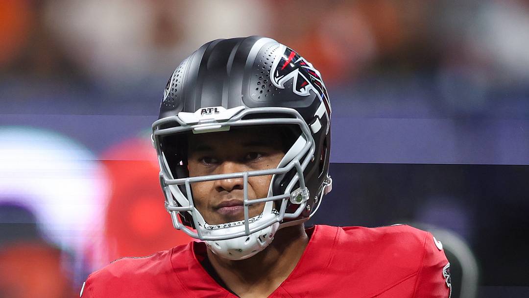 Aug 14, 2026; Atlanta, Georgia, USA; Atlanta Falcons quarterback Tua Tagovailoa (1) in action against the Denver Broncos in the first quater at Mercedes-Benz Stadium. Mandatory Credit: Brett Davis-Imagn Images