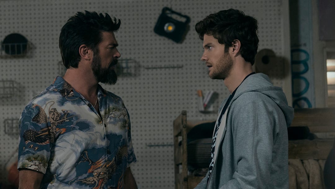 Karl Urban (Billy Butcher), Jack Quaid (Hughie Campbell) - Credit: Jasper Savage/Prime