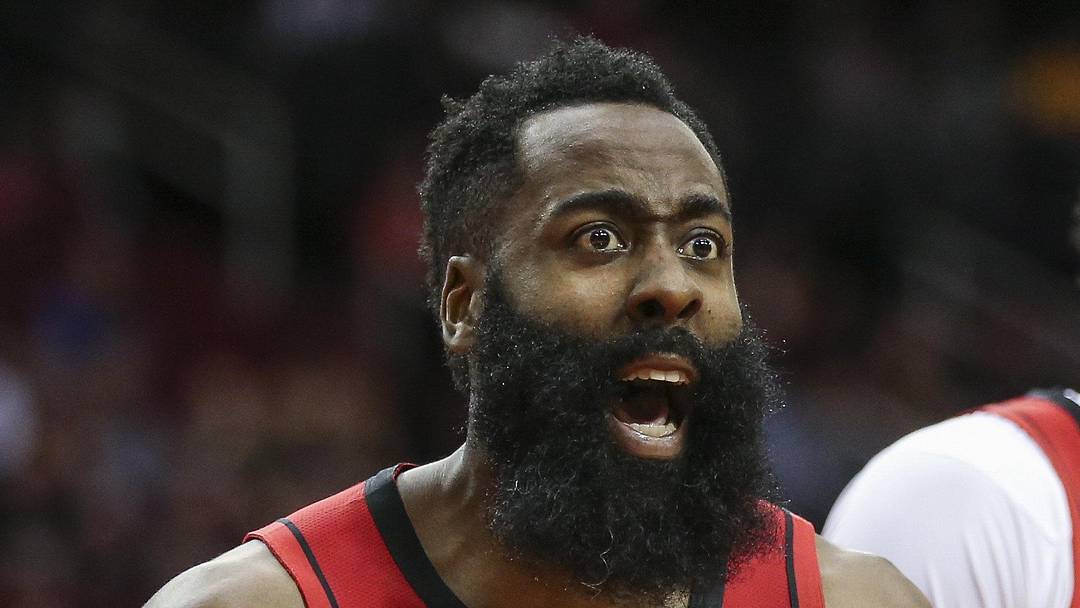Houston Rockets guard James Harden (13) reacts after a call during the third quarter against the Dallas Mavericks at Toyota Center on Nov 24, 2019. Houston Rockets guard James Harden (13) reacts after a call during the third quarter against the Dallas Mavericks at Toyota Center on Nov 24, 2019.