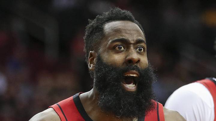 Houston Rockets guard James Harden (13) reacts after a call during the third quarter against the Dallas Mavericks at Toyota Center on Nov 24, 2019.