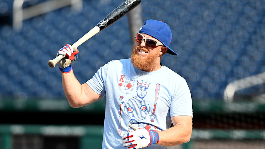 Cubs vet Justin Turner put teammate Kyle Tucker on display with his playing-card-inspired T-shirt