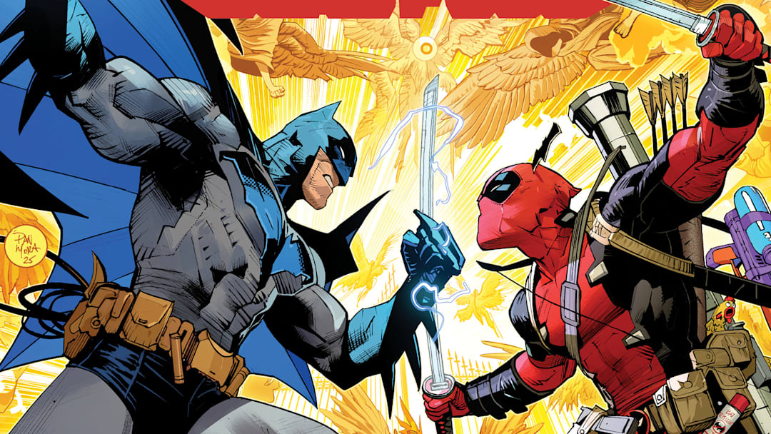 Cover to Batman/Deadpool #1 by Dan Mora, publishing in November. Image courtesy DC Comics