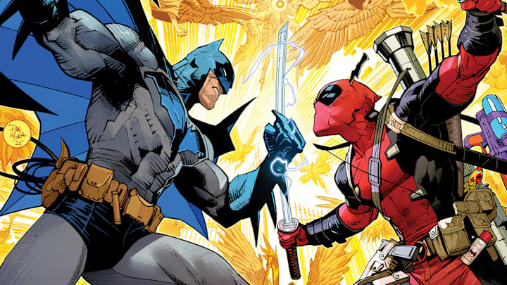 Cover to Batman/Deadpool #1 by Dan Mora, publishing in November. Image courtesy DC Comics