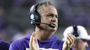 Nov 9, 2024; Fort Worth, Texas, USA;  TCU Horned Frogs head coach Sonny Dykes during the second half against the Oklahoma State Cowboys at Amon G. Carter Stadium. Mandatory Credit: Kevin Jairaj-Imagn Images