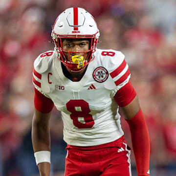 Nebraska defensive back DeShon Singleton  during the Huskers' 2025 game vs. Cincinnati at Arrowhead Stadium in Kansas City