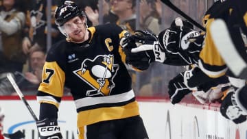 Jan 2, 2024; Pittsburgh, Pennsylvania, USA;  Pittsburgh Penguins center Sidney Crosby (87)