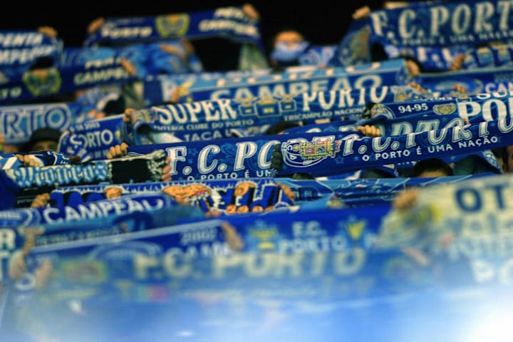 Porto's supporters celebrate with their