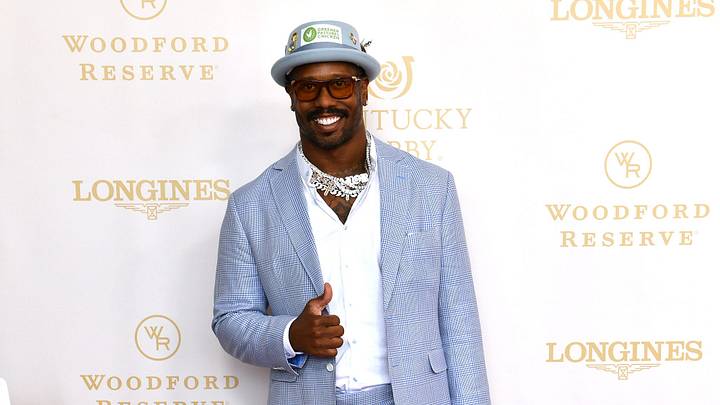 Football player Von Miller on the Kentucky Derby red carpet Saturday. May 02, 2026