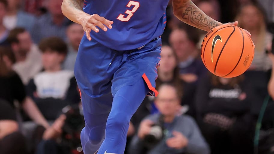DePaul Blue Demons guard Jalen Terry (3) brings the ball up court against Villanova