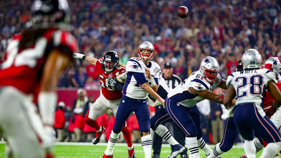 New England Patriots quarterback Tom Brady throws a pass during Super LI against the Atlanta Falcons.
