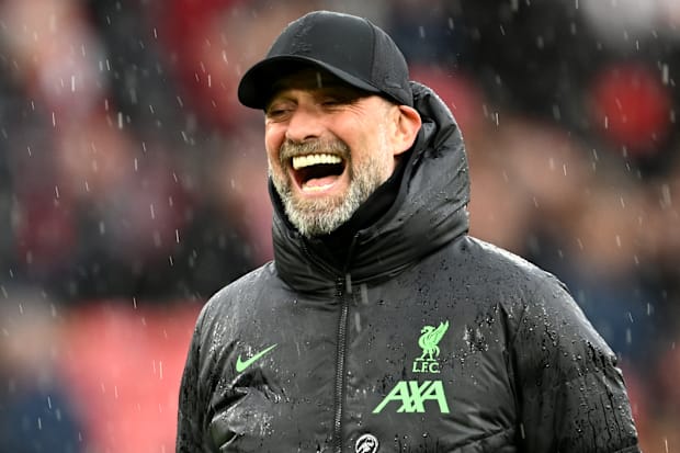 Jürgen Klopp laughing.