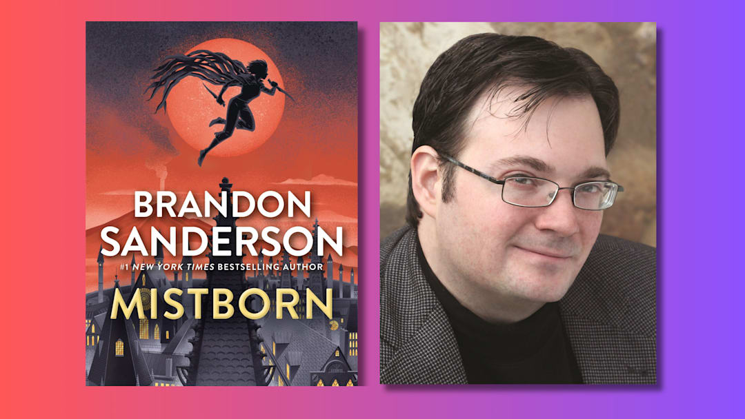 Mistborn by Brandon Sanderson cover, Brandon Sanderson photo Mistborn by Brandon Sanderson cover, Brandon Sanderson photo
