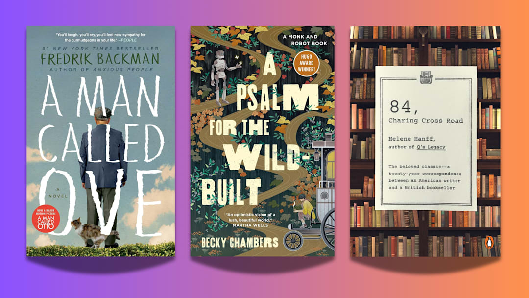 ‘A Man Called Ove’ by Fredrik Backman, ‘A Psalm for the Wild-Built’ by Becky Chambers, and ’84, Charing Cross Road’ by Helene Hanff. ‘A Man Called Ove’ by Fredrik Backman, ‘A Psalm for the Wild-Built’ by Becky Chambers, and ’84, Charing Cross Road’ by Helene Hanff.