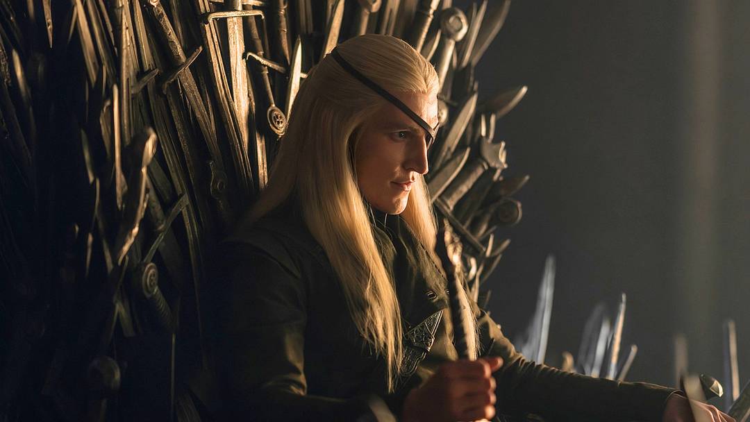 Ewan Mitchell as Aemond Targaryen in House of the Dragon season 3
