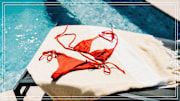Red string bikini