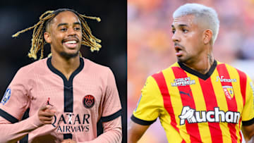 B. Barcola (PSG) vs F. Medina (RC Lens) | Getty Images