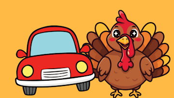 A car and a turkey