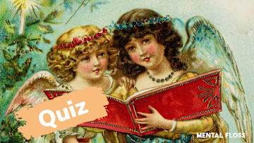 A Christmas card in the Victorian era.