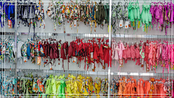 Bikinis displayed in Miami Beach, Fla.