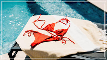 Red string bikini