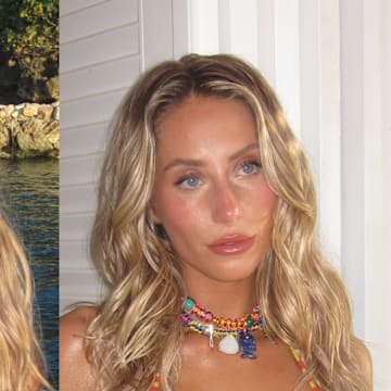 Alix Earle on the set of her 2025 SI Swimsuit shoot.